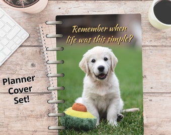 Reflective Planner Cover Set, Personal Planner Cover, Dashboard, or Bookmark, Customizable for Gifting, For Dog, Puppy, and Animal Lovers