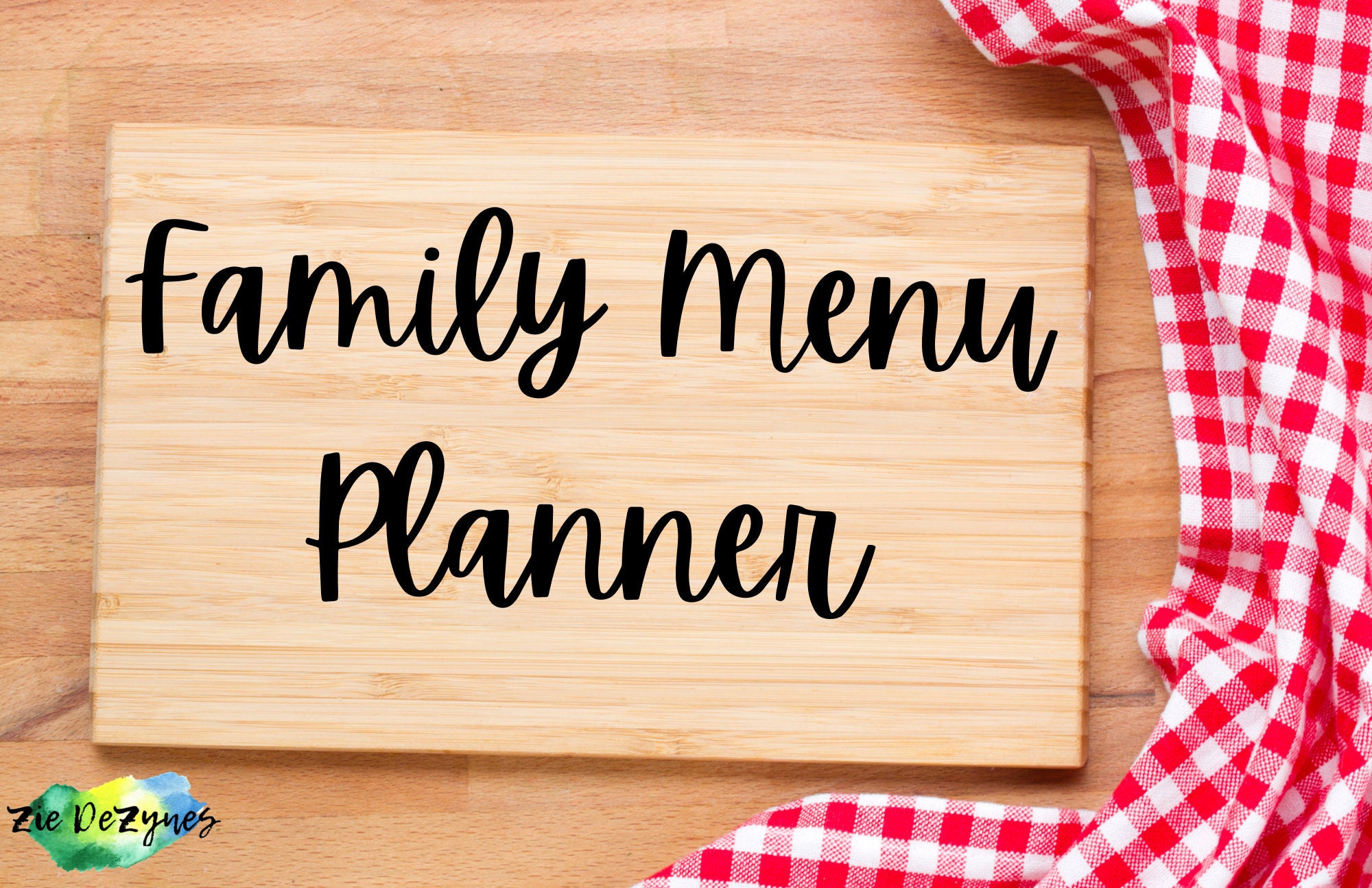 Family Menu Planner Menu Planning Family Dinner Notebook Etsy UK