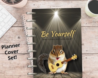 Replacement Cover Set for Squirrel Lovers, Personal Planner Cover, Dashboard, or Bookmark, Customizable for Gifting