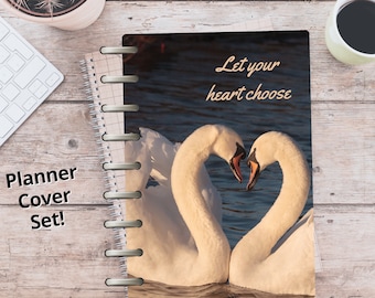 Let Your Heart Decide, Two Birds in Love - Personal Planner Cover, Dashboard, or Bookmark, Perfect for Bird Lovers