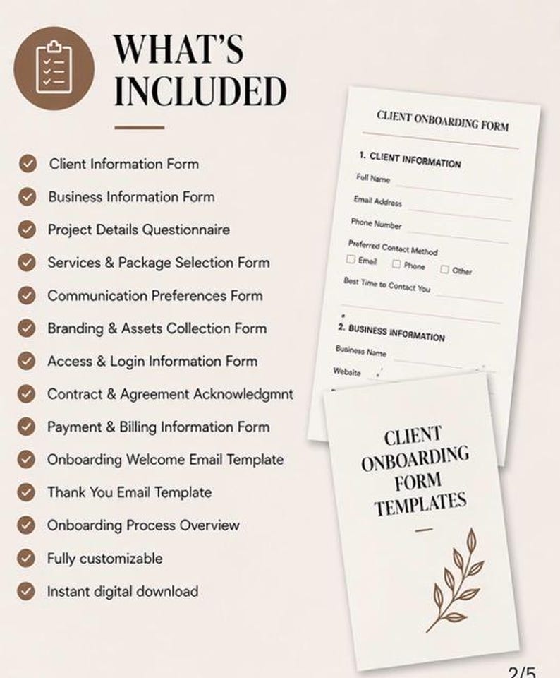 Client Onboarding Questionnaire Template | New Client Intake Form ...