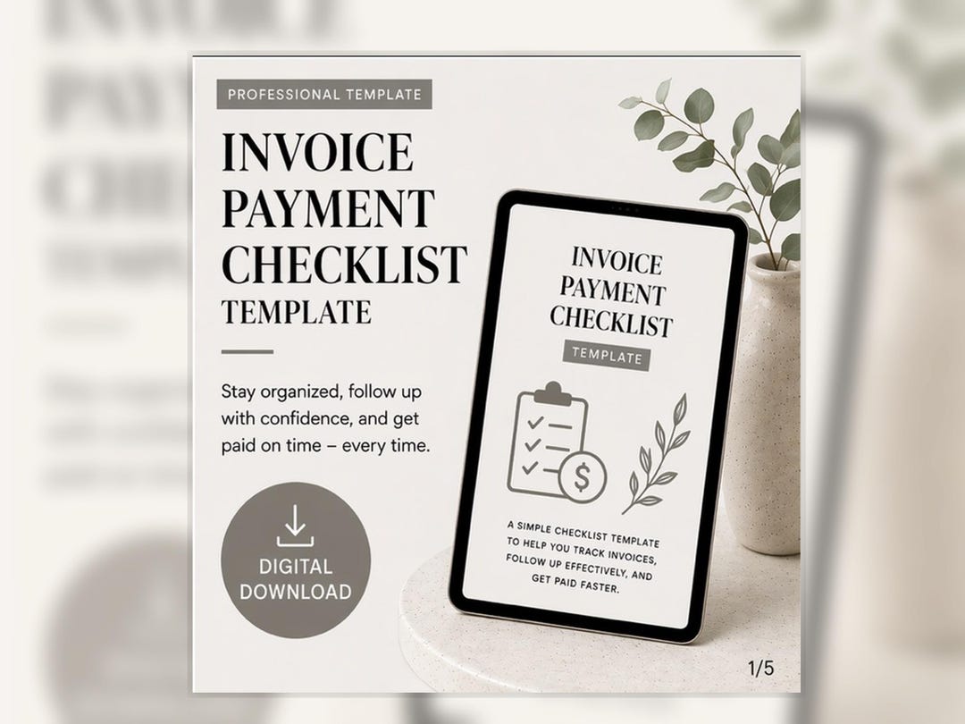 Checklist For Invoice Processing Invoice Payment Checklist, Get Paid Faster System, Small Business ...