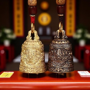 Handcrafted Zhong Kui Taoist Copper Bell- Spiritual Protection Gift Home Blessing Ward Evil Spirits Feng Shui Talisman Power-Drive Off ghost