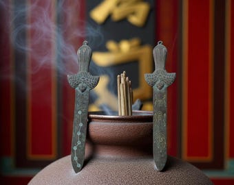 Taoist Ceremonial Sword: Vermillion Bird Talisman, Bronze, Home Protection-Customizable Consecration Service