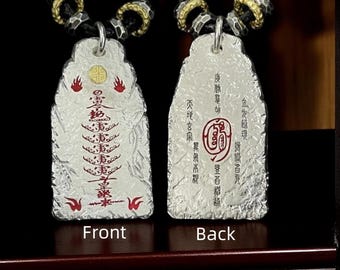 Handcrafted 925 Silver Taoist Thunder God Talisman Pendant - Protection Amulet