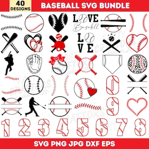 Baseboll Svg-paket, baseboll Png-paket, basebollstygn Svg, basebollmonogram Svg, sportälskare-tröja, Cricut-klippfiler, baseboll