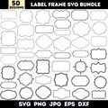 Classic Frames Svg Bundle, Labels Svg Png, Label Borders Svg, Decorative Frames, Label Frames Clipart, Cricut, Instant Download, Banners Svg