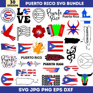 Puerto Rico Svg Bundle, Puerto Rico Svg, Puerto Rico Flag, Puerto Rico Clipart, Puerto Rico Png,Cricut Cut Files,Instant Download,Silhouette
