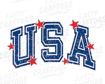 Distressed Usa Svg, America Svg, USA Varsity Svg, Cut Files For Cricut, 4th Of July Svg, Grunge Patriotic Designs, Instant Download