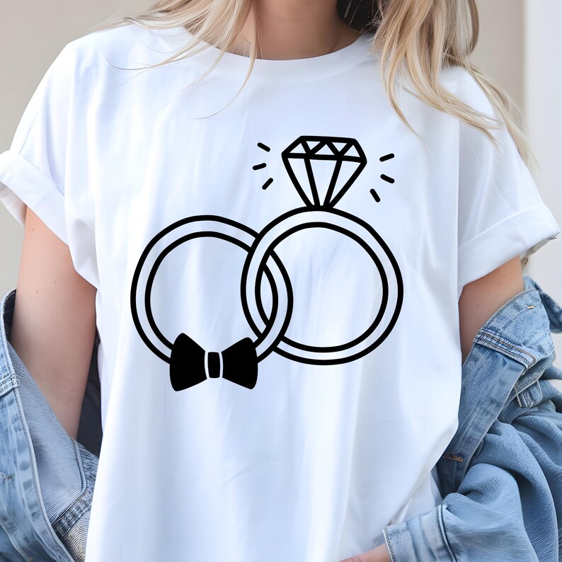 Wedding Ring SVG Bundle, Engagement Ring SVG, Diamond Ring SVG, Bride ...