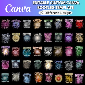 40 Custom Bootleg Rap Tee Canva Editable Template, Custom Bootleg Shirt, Custom Photo Graduation Concert Shirt, Custom Sublimation Design
