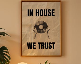 House Music All Night Long, Mid-century Modern Style Art Print
