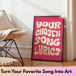 Lyrics Print Matte Posters, Personalized Wall Art Decor, Custom Song Lyrics Poster, Elegant Matte Cardstock Print, Colorful Song Lyric Art,