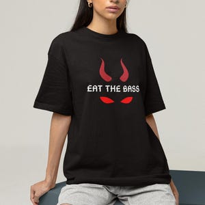 House Music Festival Unisex Tee, John Summit &#39;Eat the Bass&#39; Shirt, Rave Outfit, Music Lover Gift, DJ Apparel
