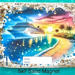 Custom Cruise Magnets, Cruise Door Decor, Cruise Gift, Square Magnet, Kitchen Magnet, Vacation Gifts, Travel Gifts, Colorful Magnets, Cruise