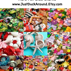 Glow-in-Dark Glitter Mini Duck Shoe Charms, Glitter Shoe Accessories, Cruise Duck Bag Charms, (Set of 9) image 6
