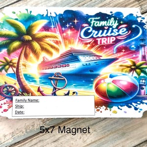 Family Cruise Magnet, Cruise Magnets, Personalized Magnets, Cruise Decor, Cruise Gift, Home Accessories, Magnet, Travel Gift, Beach Vacation