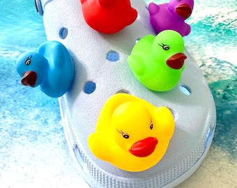Rubber Duckie Shoe Charms, Cruise Accessories, (Pack of 5)