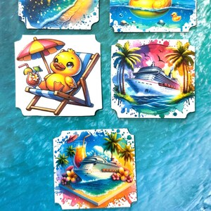 Pack of Five Cruise Magnets, Cruise Door Magnets, Cruise Decor, Cruise Gift, Kitchen Magnet, Vacation Gifts, Gift Bundle, Cute Magnets,
