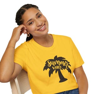 Comfort Colors Summer Vibes Shirt, Trendy Beach Tee for Women, Vacation Crew Gift, Neon Retro Summer Shirt, Cute Beach Mom Tee