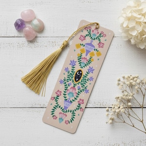 Whimsical Floral Potion Bookmark – Hand Illustrated Book Lover Gift