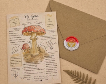 Witchy Mushroom Birthday Card | Fungi Folklore Spell Craft