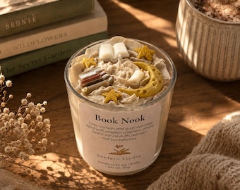 Book Nook Candle | Vanilla Sandalwood Soy | Bookish Gift
