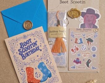 Boot Scootin' Bestie-cadeauset – Cowgirl stationaire bundel