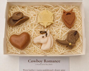 Cowboy Romance Wax Melts | Western Book Lover Gift | Tuscan Leather