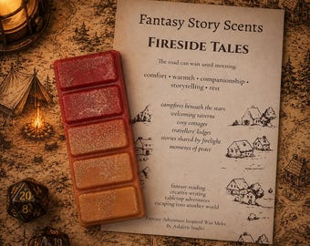 Fantasy Story Scents | 'Fireside Tales' | Immersive Wax Melts Inspired by Adventure & Magic