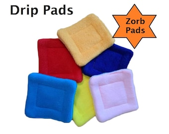 Fleece Drip Pad, Pet Cage Water Bottle Pads, Reusable, Machine Washable