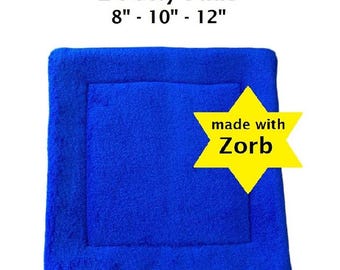Square Guinea Pig Potty Pads, 2 Corner Pee Pads, Absorbs Urine, Small Pet Cage Protection, Antipill Fleece & Zorb Cage Liner Accessory