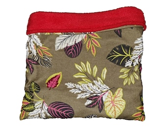 Fall Guinea Pig Snuggle Sack 10x11, Ready to Ship, Pet Sleeping Bag, Hedgehog Hidey, Cozy Small Pet Bed, Reversible, Machine Wash