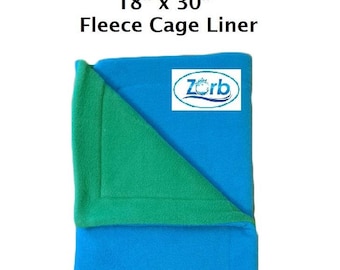 Antipill Fleece Cage Liners, Zorb Absorbent Layer, 18x30 Reversible Cage Liner, Machine Washable