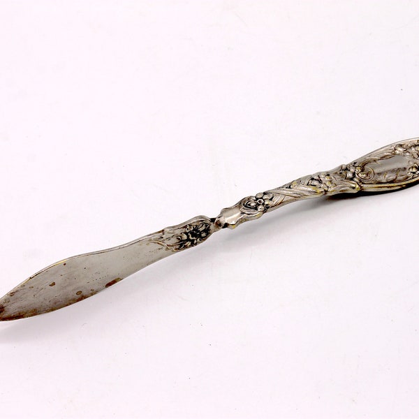 Antique Master Butter Knife in Narcissus by Oxford Silver Plate Company