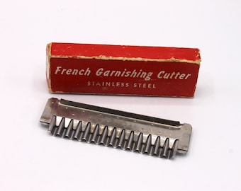 Vintage French Garnishing Cutter with Box