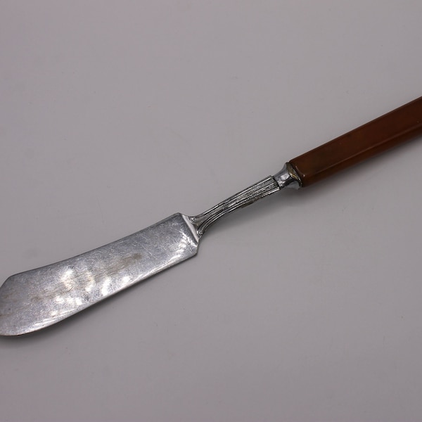 Vintage Master Butter Knife with Butterscotch Bakelite Handle