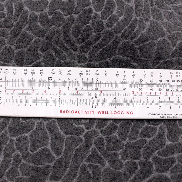 Radioactivity Well Logging - Specialty Slide Rule 1958 - Ram Guns Inc.