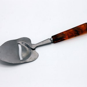 Vintage Cheese Slicer with Amber Lucite Handle