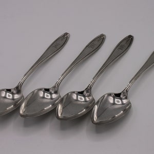 Set of 4 Silver Plated Tablespoons in Hostess by 1835 Wallace - M Monogram