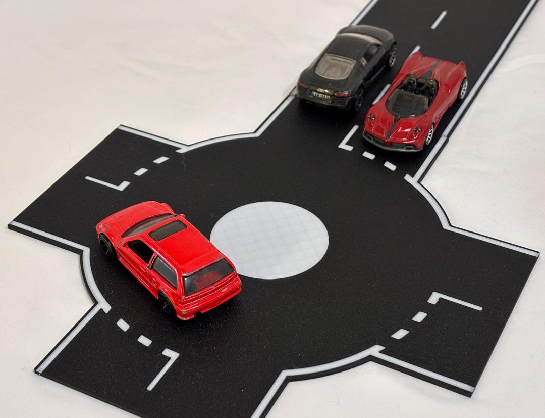 Large Scale Roundabouts 1/64 Scale Roundabout Road Plate - Diorama / Car / Motorbike / Railway ...