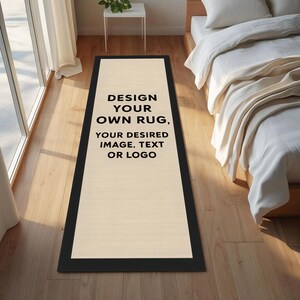 Alfombra de pasillo personalizada con tu imagen o texto, alfombra de pasillo larga personalizada, diseña tu propia alfombra de pasillo, diseño de alfombra de pasillo con imagen personalizada imagen 4