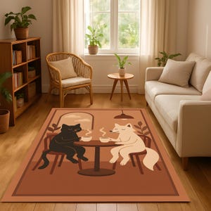 Alfombra acogedora para mascotas inspirada en Ghibli: decoración caprichosa para amantes de los animales.
