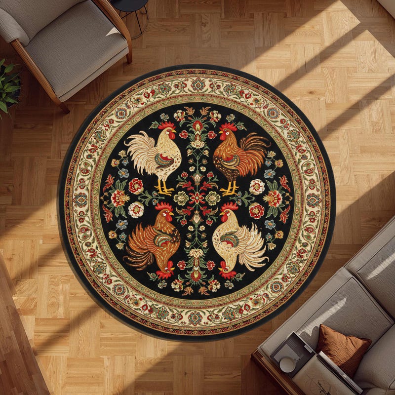 Rooster Area Rugs - Etsy
