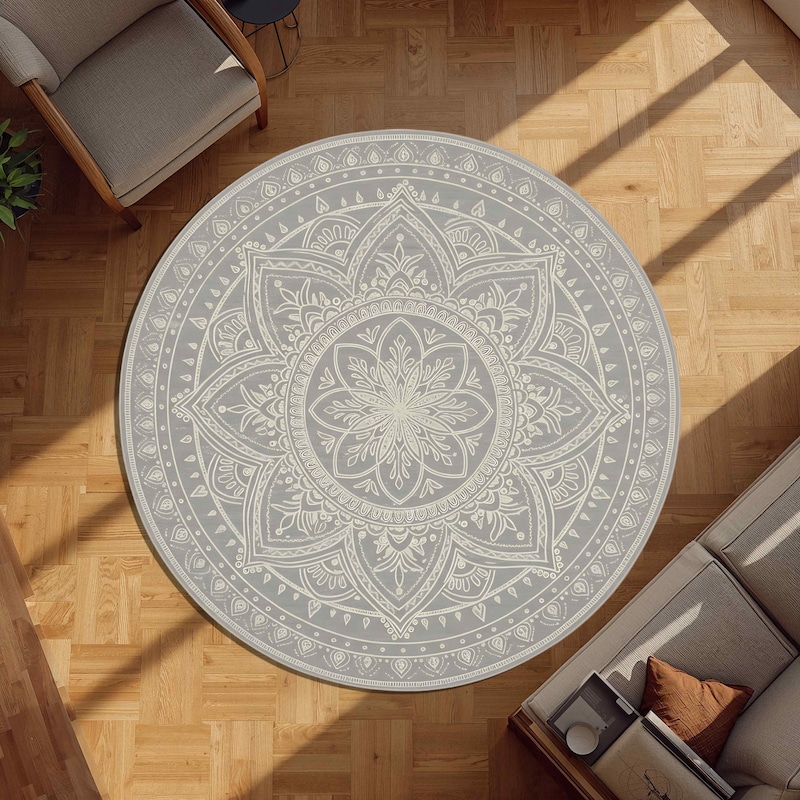 Round Rug Calm Calming Round Rugs - Etsy