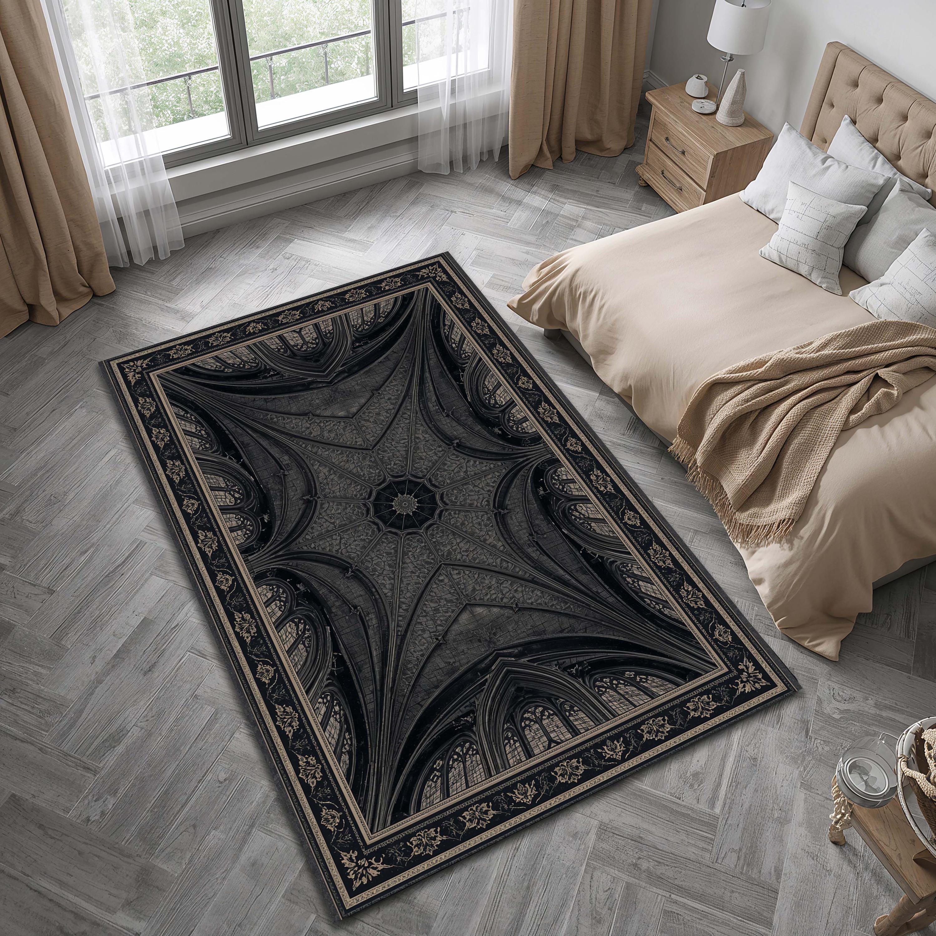 Cathedral Rug Gothic Cathedral Ceiling Rug, Dark Academia Architecture Carpet ...