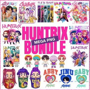 500+ Kpop Demon Hunter Png Bundle, Sa-ja Boy Png, Huntrix Png, Girl Dinner Png, Saja Girls Bands Png, Kpop Shirt Sublimation Designs