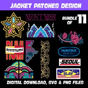 Mira Shirt Design Png Svg, Rumi Jacket Patches Svg Png Files, Zoey Jacket Patches Designs, Huntrix Svg, kpop demon hunter inspired Svgs