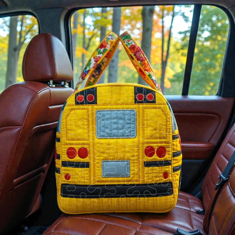 School Bus Quilted Duffle Bag, Teacher Appreciation Gift, Back to ...