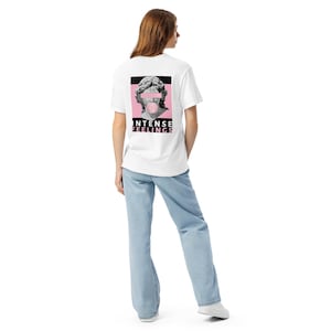 INTENSE GEFÜHLE Ästhetische Statue T-Shirt Steamwave Retro Kunst T-Shirt emotionaler Ausdruck Pink & Schwarz Streetwear